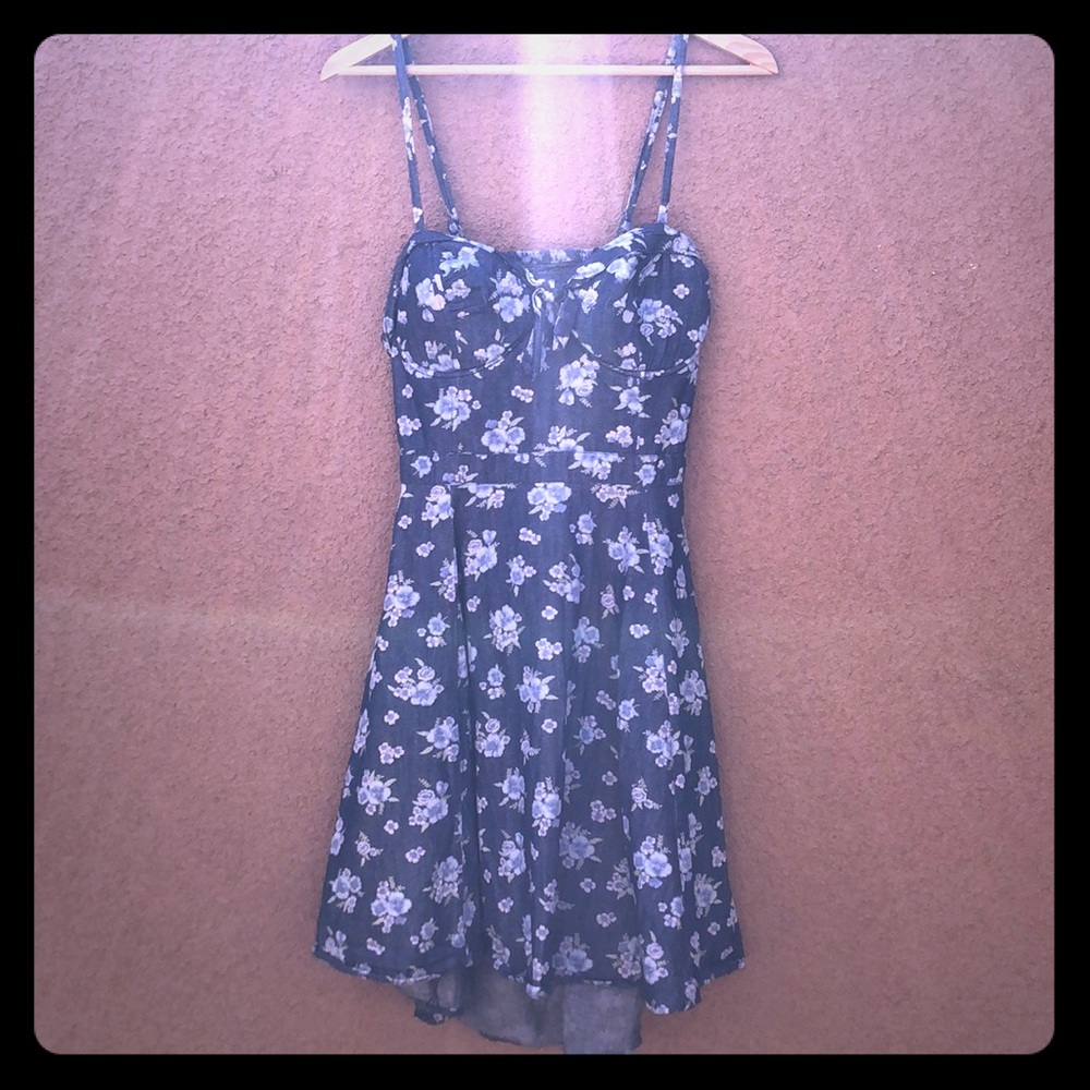 Retro denim, peekaboo back, Jessica Simpson dress!